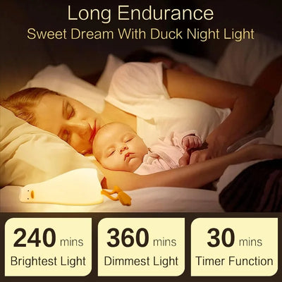 Cozy Duck Silicone Night Light