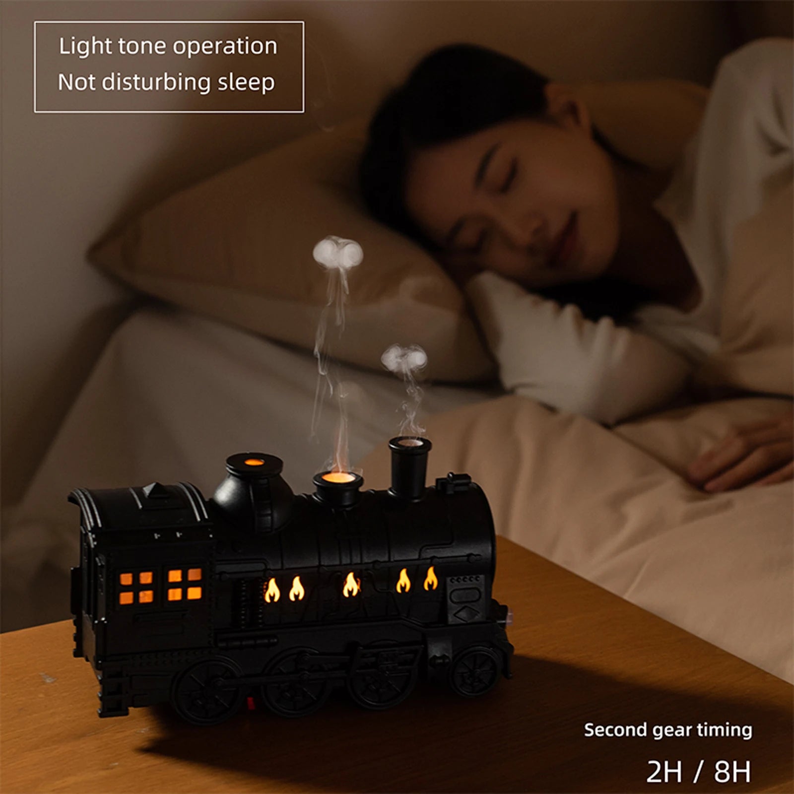 Vintage Train Nightlight & Humidifier with Remote Control