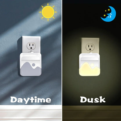 Dual-Tone Compact Plug-In Night Light with Motion &amp; Light Sensors