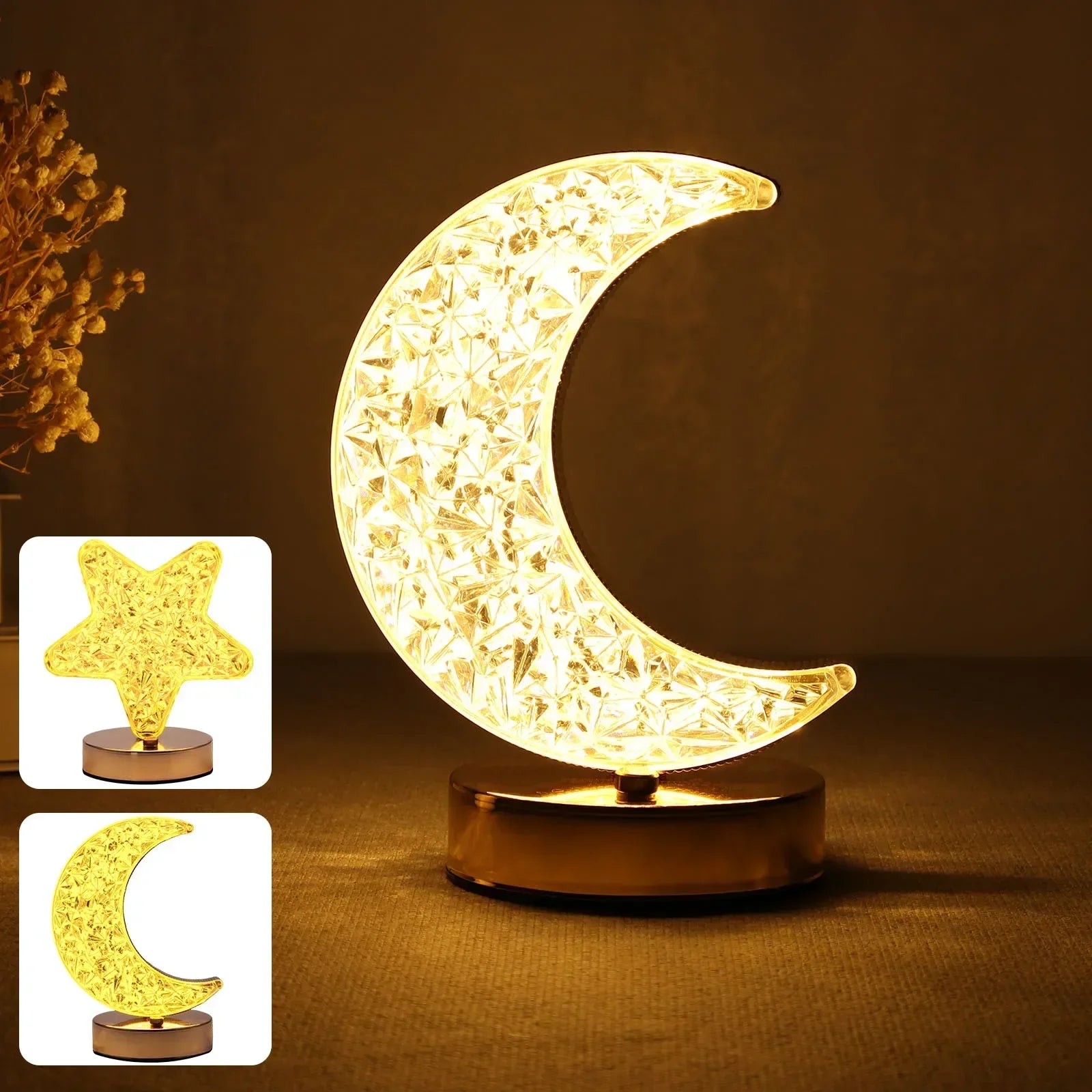 Rechargeable Moon & Star USB Nightlight