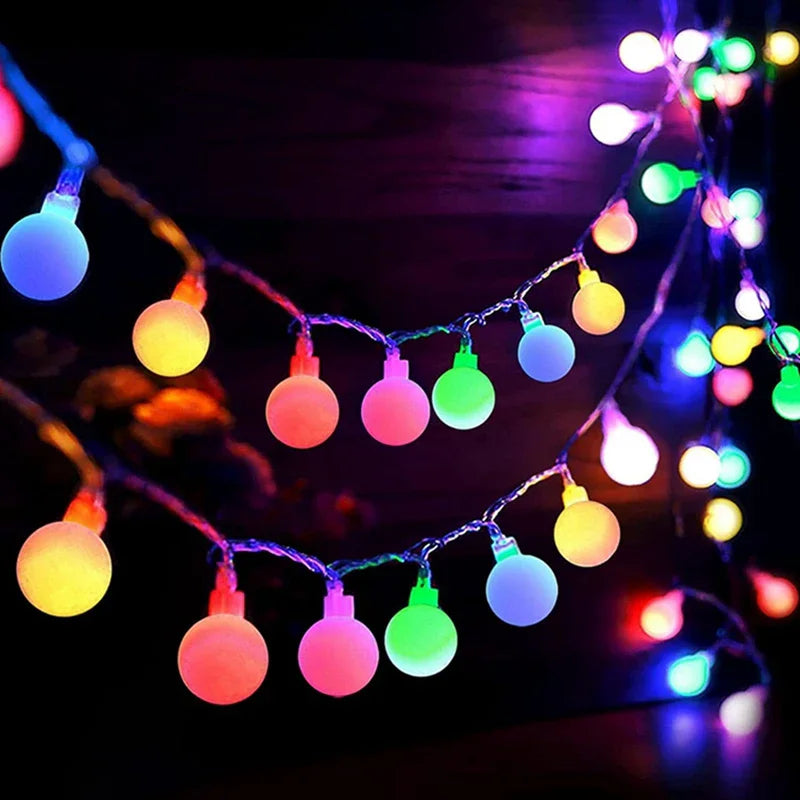 Globe LED String Lights – Battery-Operated Outdoor Fairy Lights (10–80 LEDs)