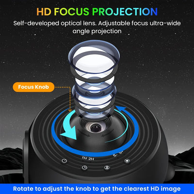Star Projector Night Light Dimmable Remote Control shown as soft ambient home lighting