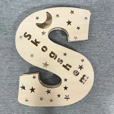 Custom Name LED Night Light – Personalised Star Wall Lamp for Bedroom, Nursery & Gift
