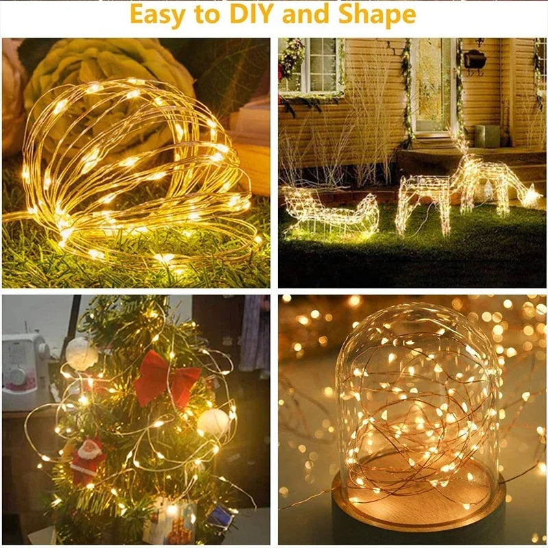 LED Curtain Fairy Lights – 8-Mode USB Holiday Window Garland