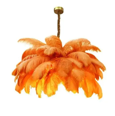 Novelty Animal Dimmable feather ceiling light for soft bedroom ambience