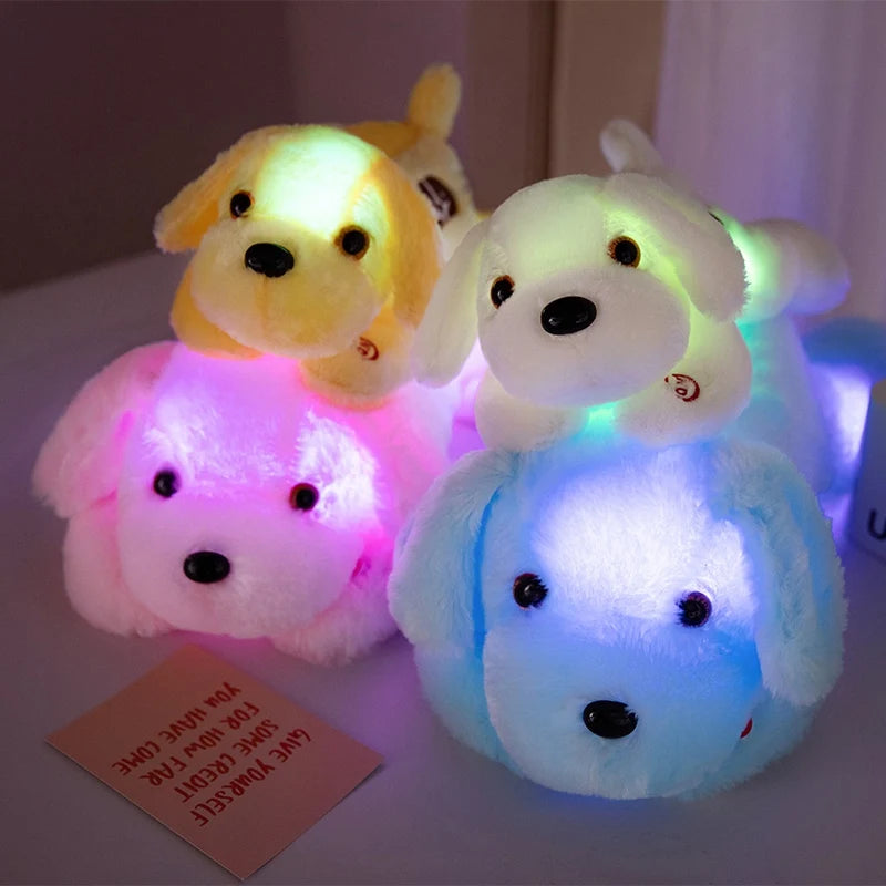 Luminous Dog Plush Ambient Light for cozy home ambience, in D, A, B, or C