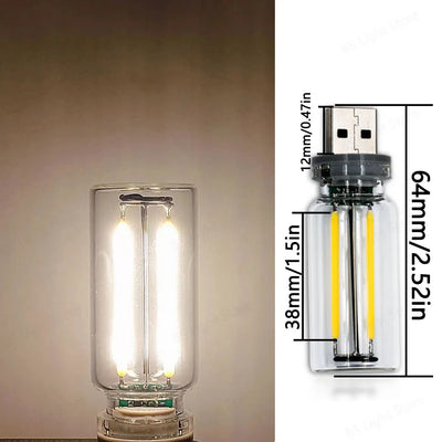 Retro Edison Dimmer Bedside Table Lamp Dimmable USB for soft bedroom ambience