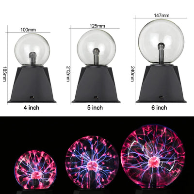 Magic Crystal Plasma Ball Lamp – LED Novelty Night Light in 3–8 Inch Sizes