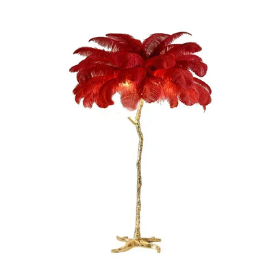 Novelty Animal Dimmable feather floor lamp for warm floor lighting
