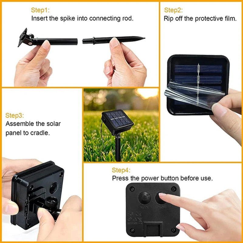 Globe String Lights Solar Color-Changing shown as soft ambient home lighting