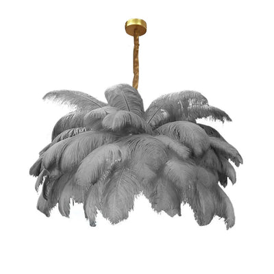 Novelty Animal Dimmable feather ceiling light for soft bedroom ambience