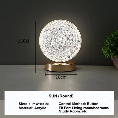 Rechargeable Glowing Crystal USB Nightlight