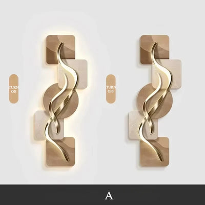 Nordic Painting Entrance Wall Light Remote Control variant product view