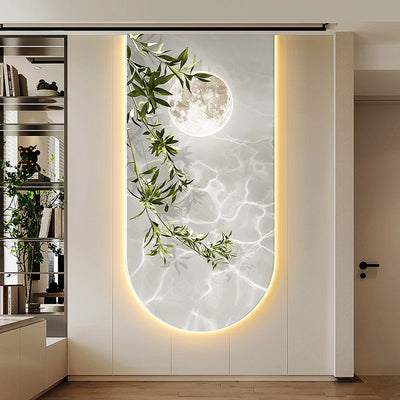 Landscape Fish Entrance Wall Light Dimmable shown as soft ambient home lighting