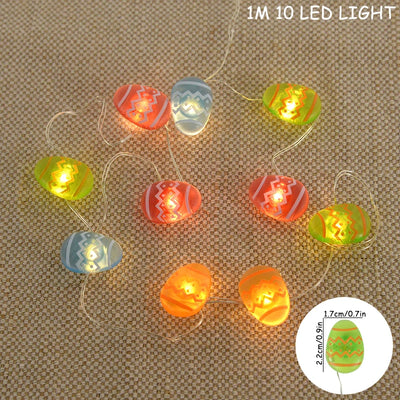 Easter Bunny, Egg & Carrot LED Fairy String Lights