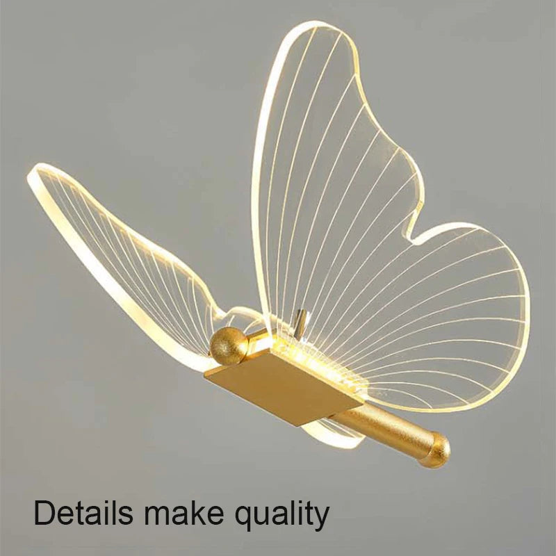 Nordic Butterfly Dimmable Desk Lamp Remote Control decorative lighting detail