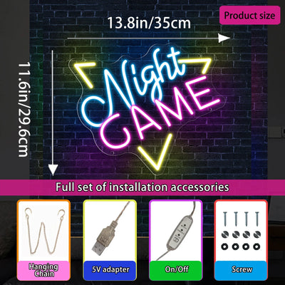 Game Neon Sign Neon Wall Light USB shown as soft ambient home lighting