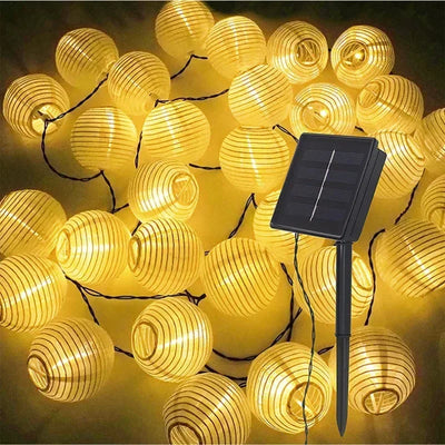 Lantern String Lights Solar Battery for outdoor garden lighting
