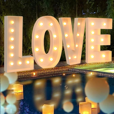 Giant LED Letter Light Frame Box – 91.5cm DIY Name Balloon Filling Box for Parties