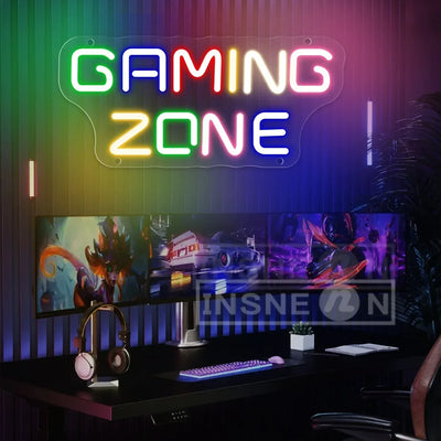 Game Neon Sign Neon Wall Light USB design detail view