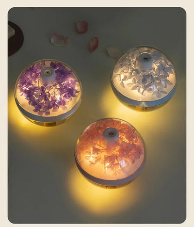Flower Humidifier Night Light Rechargeable USB decorative lighting detail