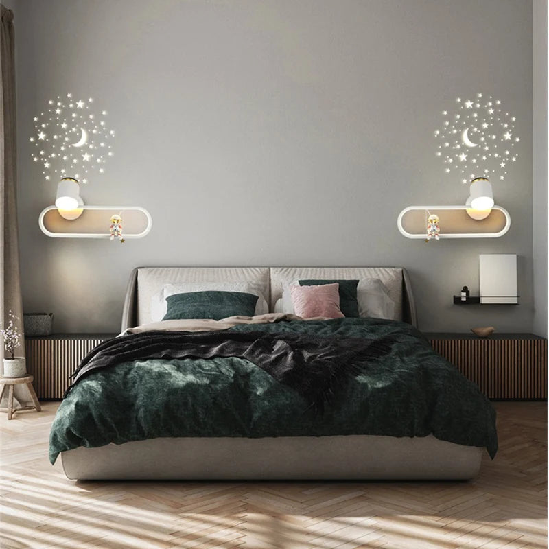 Remote Dimmable Reading Wall Light Remote Control shown as soft ambient home lighting