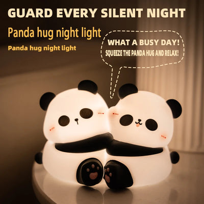 Panda Hug Silicone Night Light