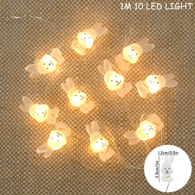 Easter Bunny, Egg & Carrot LED Fairy String Lights