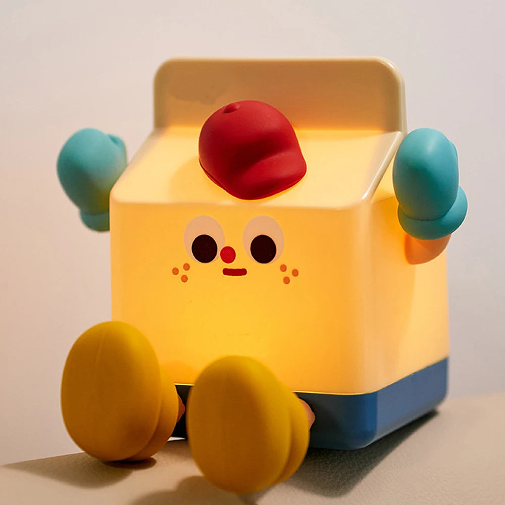 Milk Carton LED Atmosphere Light – Touch Switch USB Reading & Bedside Lamp