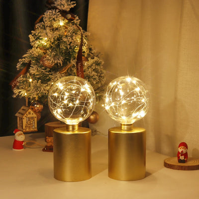 Cordless Gold Table Lamps (Set of 2) – Battery Powered Decorative Lights for Living Room & Events