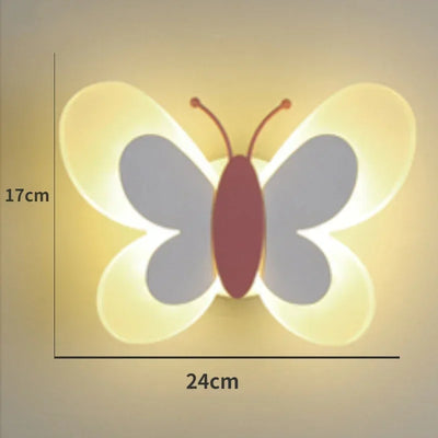 Butterfly Nordic Children Wall Light close-up product view