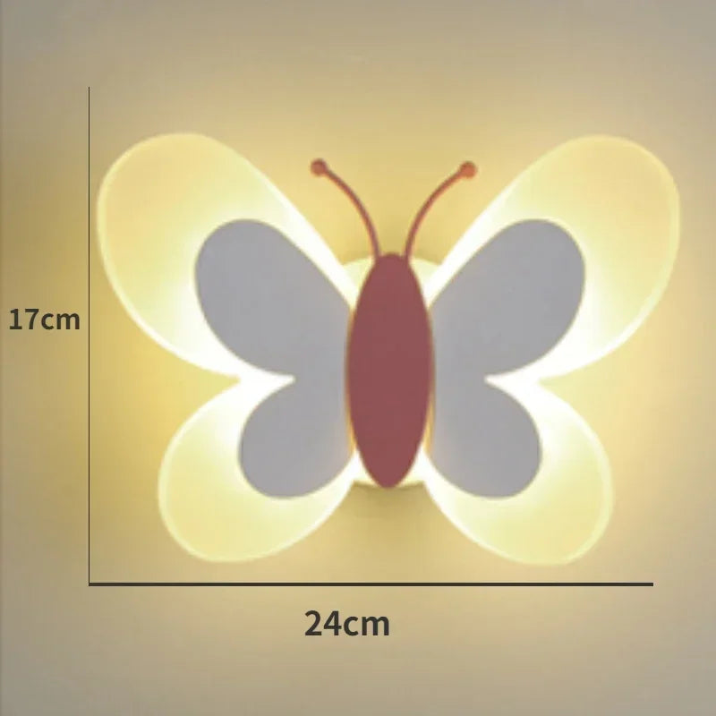 Butterfly Nordic Children Wall Light close-up product view